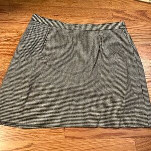 Vintage linen houndstooth miniskirt